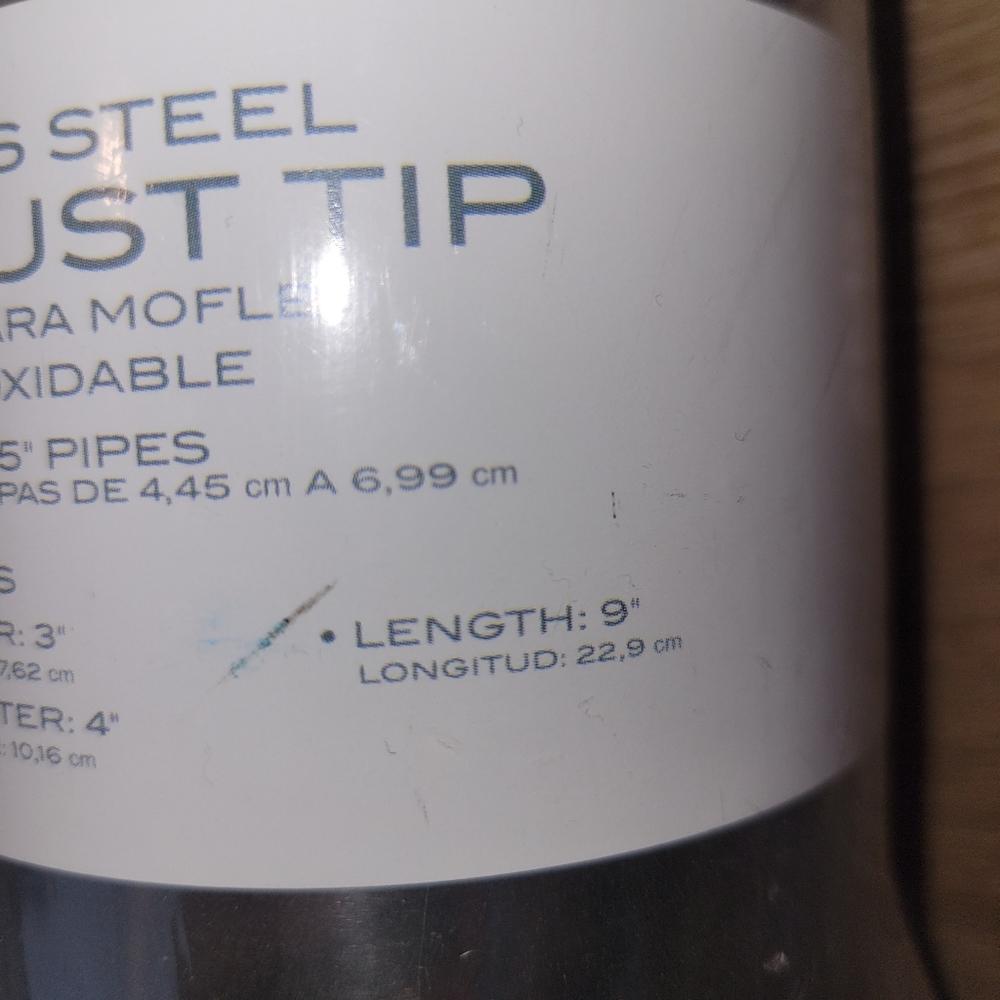 Pro Elite Stainless Steel Exhaust Tip 9 Inch Length NEW PM-1060SAZ - Picture 3 of 8
